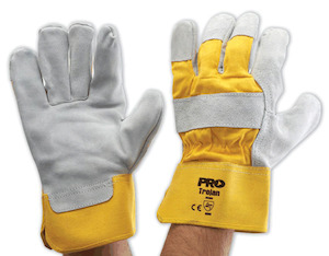 Reinforced Split Cow Grain Leather Gloves