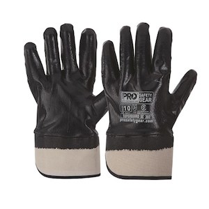 Industrial Gloves: Nitrile Coated Glove – Canvas Safety Cuff