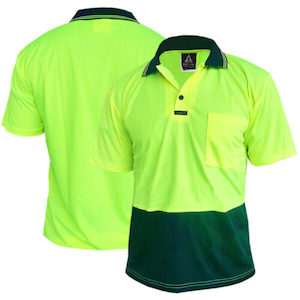 Safe-T-Tec Short Sleeve Polo Yellow/Bottle (801084)