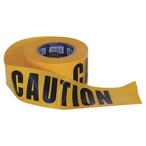 Caution Tape Non Adhesive 75mm x 300m