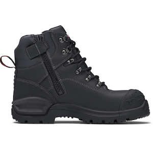 Footwear: John Bull Crow Safety Boots Lace Up Side Zip (4598)