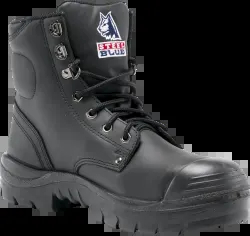 Footwear: Steel Blue Argyle Safety Boot with Bump Cap Black (332102)