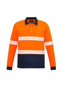 Syzmik Hi Vis Segmented Long Sleeve Polo (ZH530)