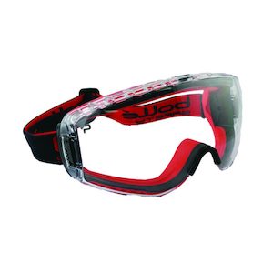 Eye Protection: Bollé Pilot 2 Fire Platinum Coated Safety Glasses with Clear Lens (1689119)