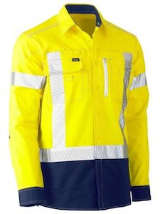 Bisley Flx & Move™ Hi Vis X Taped Long Sleeve Shirt (BS6177XT)