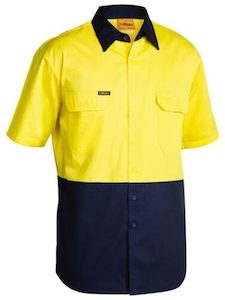 Bisley Hi Vis Lightweight Short Sleeve Drill Shirt (BS1895)