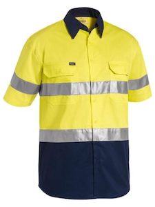 Bisley Hi Vis Lightweight Taped Short Sleeve Shirt (BS1896)