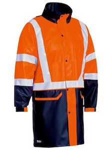 Bisley Hi Vis Stretch PU Taped Rain Jacket (BJ6935HT)