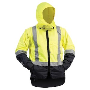 Bison Hi Vis Stamina Taped Jacket with Zip Off Sleeves (51205YN)