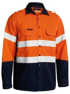 Bisley Hi Vis Tencate Tecasafe® Plus 700 Taped FR Long Sleeve Shirt (BS8082T)