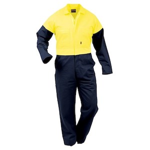 Bison Workzone Polycotton Overalls with Reflector (43201YN)