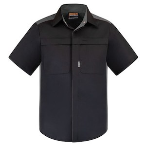 Clothing: Bison Polycotton Shirt Short Sleeve (220012)