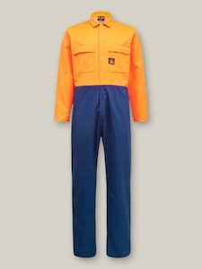 Yakka Polycotton Day Only Overalls Royal/Orange (N1128RO)