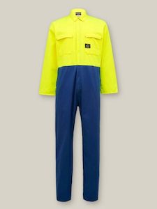 Yakka Polycotton Day Only Overalls Royal/Yellow (N1128RY)