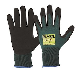 Cut Level C Arax Nitrile Gloves Sand Dip Palm (AGND)