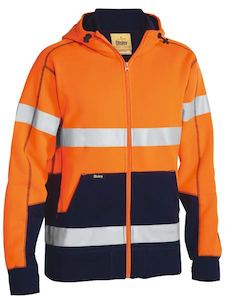 Bisley Hi Vis Taped Fleece Hoodie With Sherpa Lining (BK6988T)