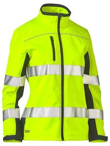 Bisley Women’s Hi Vis Taped Soft Shell Jacket (BJL6059T)