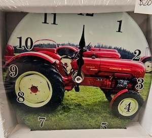 Gifts For Him, Clock, Red Tractor