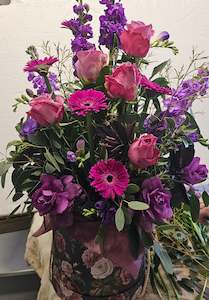 Flower Arrangement in a Hat Box