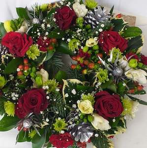 Florist: Flower Arrangement Christmas Wreath