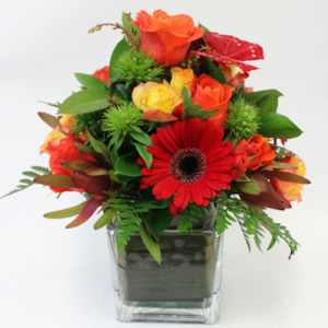 Flower Arrangement in a Glass Vase