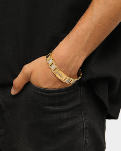 Guess Frontier Crystal Bracelet In 12mm In Gold