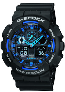 Jewellery: GA100-1A2 G-Shock X-Large World Time