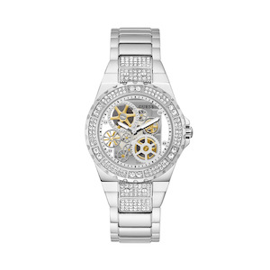 Jewellery: GUESS GW0302L1 REVEAL SILVER TONE STAINLESS STEEL WATCH