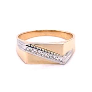 9CT GOLD CZ MEN'S RING B31J09