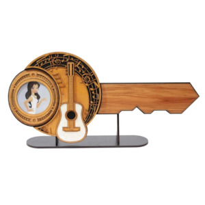 21st Guitar Music & Celebration Key With Stand