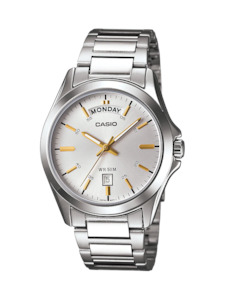 Casio MTP1370D-7A2 Men's White Dial Metal Fashion Analog Watch