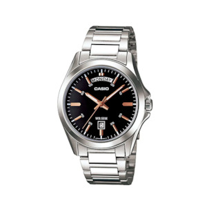 Jewellery: Casio MTP1370D-1A2 Black Dial Metal Fashion Analog Watch