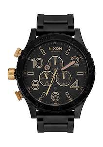 Nixon 51-30 Chrono - Matte Black / Gold