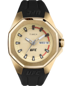 Timex x UFC Pro Gold Dial / Black Silicone TW2V57100JR Watch