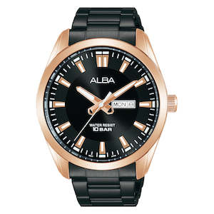 Jewellery: Alba AJ6132X1 Black and Rose Tone Men's Watch