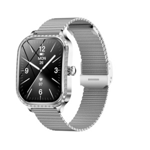 Jewellery: Broadway MK88 Silver Ladies Smart Watch Sparkle Style