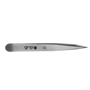 GRIP TWEEZER POINTED TIP STAINLESS STEEL