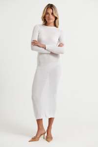 Womens: Sloane Maxi Dress White - FINAL SALE