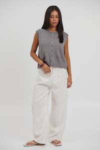 Cassia Knitted Vest Grey