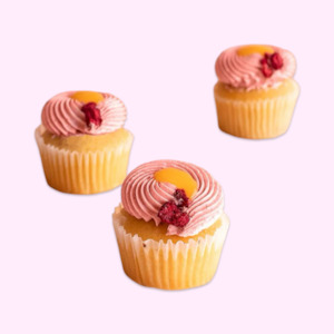 Flower: Lemon & Raspberry Cup Cake 4 Pack