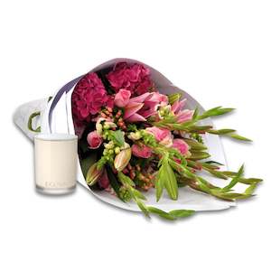 Bouquet & Ecoya Candle Gift Package