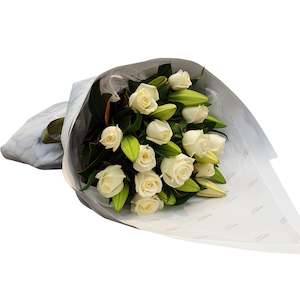 White Lily & Rose Bouquet