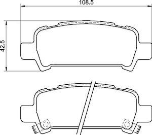 Mintye Rear Brake Pad Set