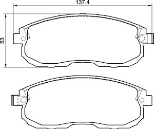 Semi Metallic Front Brake Pad Set