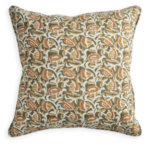 Walter G - Marbella Eucalypt (Hand Block Printed) Cushion Cover ONLY