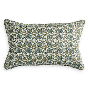 throw pillows: Walter G - Istanbul Slate (Hand Block Printed) Cushion Cover ONLY