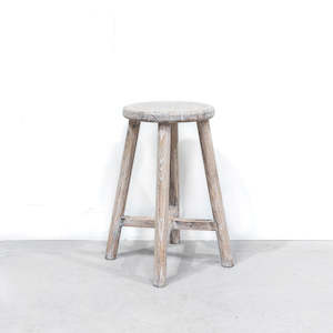 Round Top Stool 4 leg W/W ELM  300x300x530H