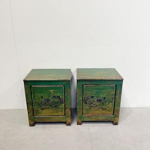 High Gloss Painted Bedside (SOLD AS PAIR) GREEN