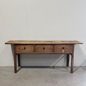 Furniture: Shandong Reclaimed Hall Table w Drawers NATURAL