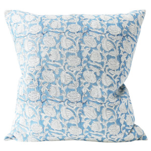 Marbella Azure (Hand Block Printed) Cushion Cover ONLY 55x55